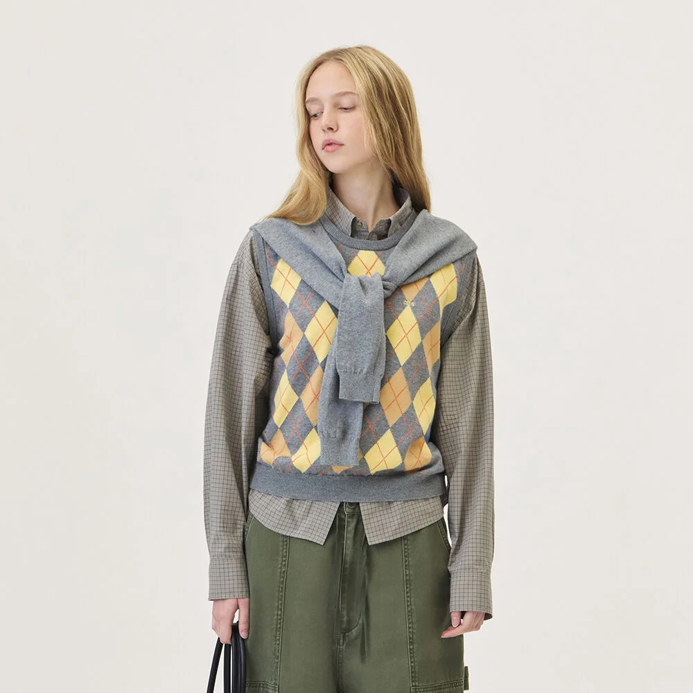 VENI ARGYLE VEST (GRAY)