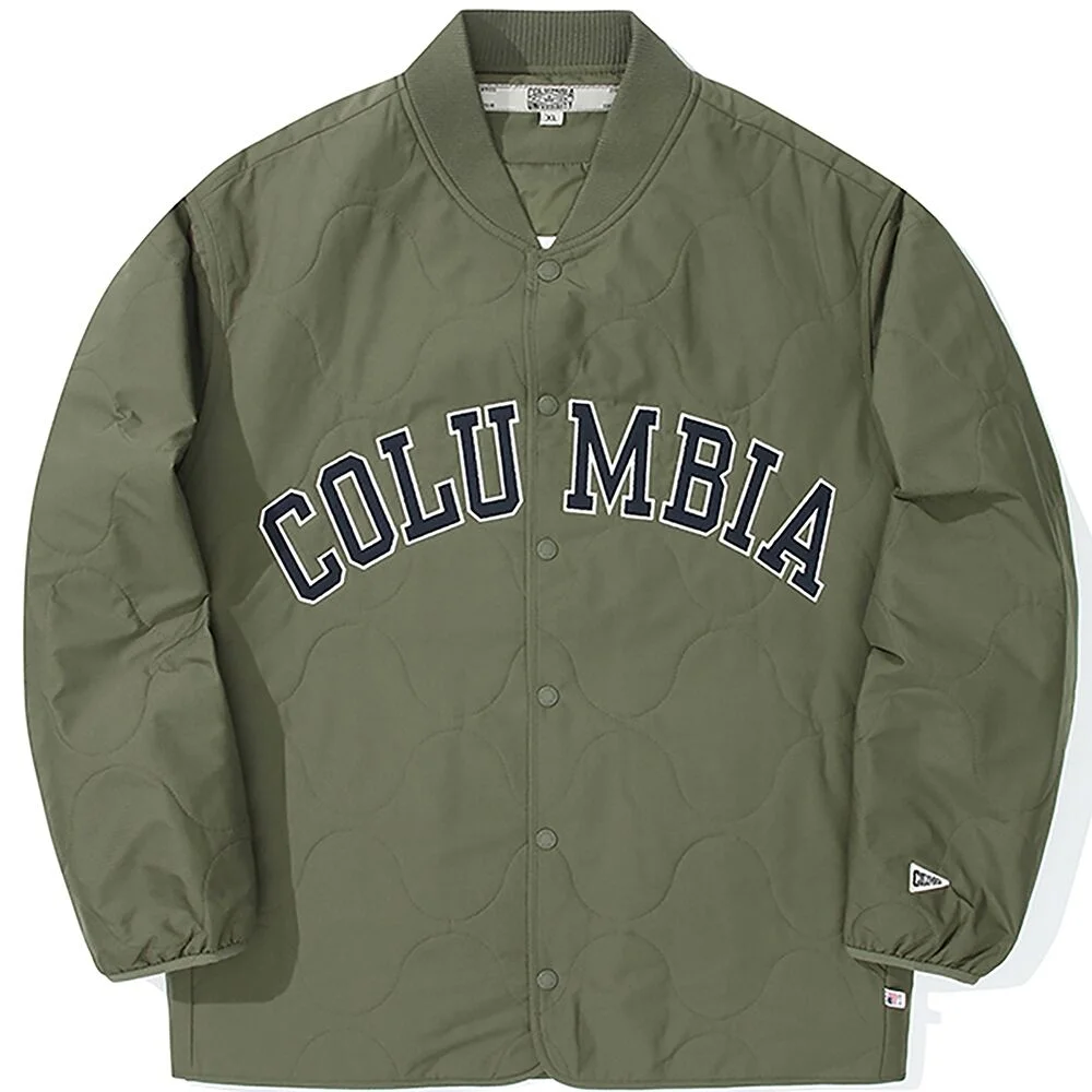 COLUMBIA ARCH LOGO QUILTING LIGHT JACKET 卡其色