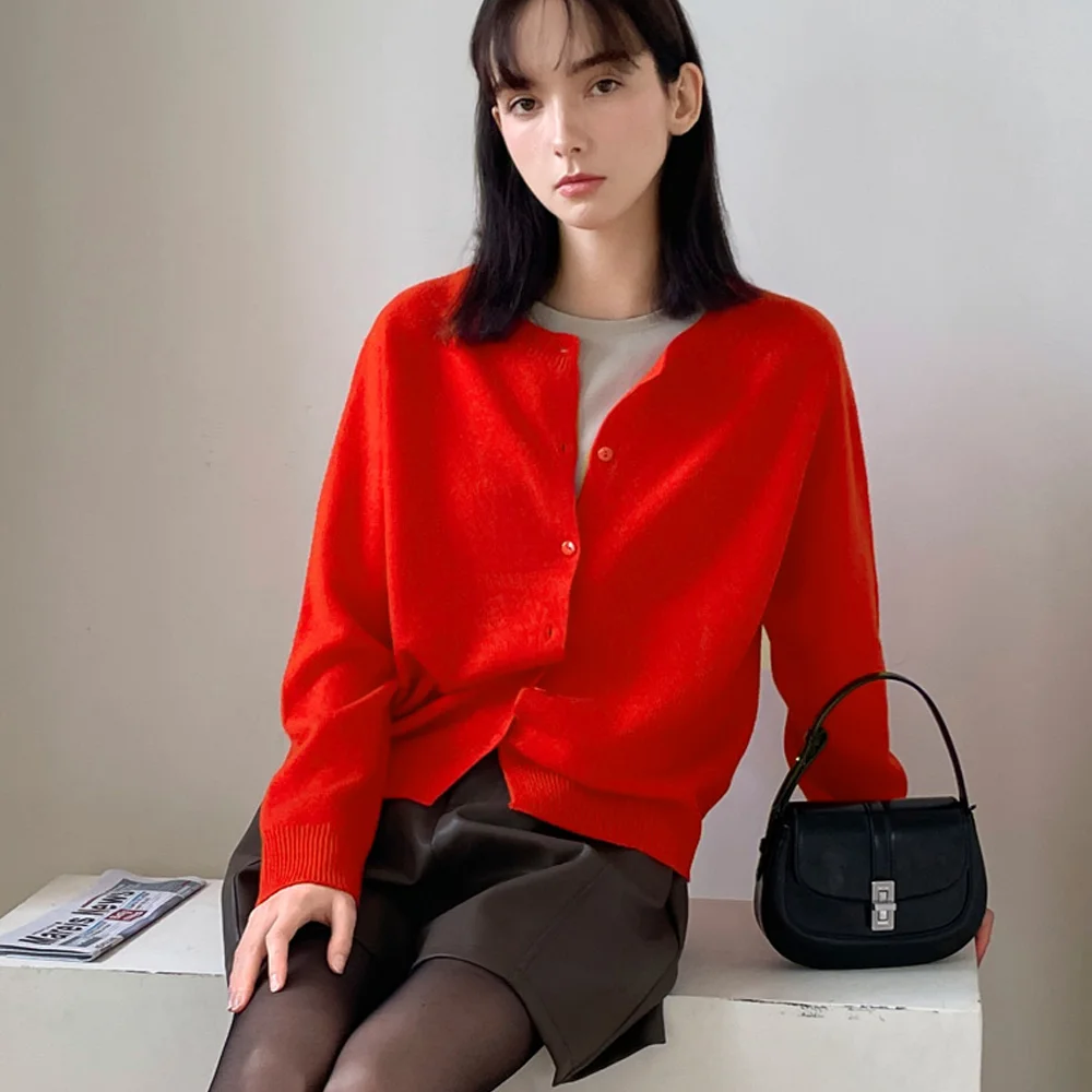 Pure soft wool cardigan