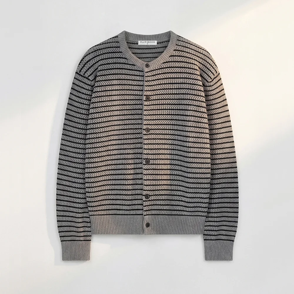 Aftersun Stripe Cardigan GREY