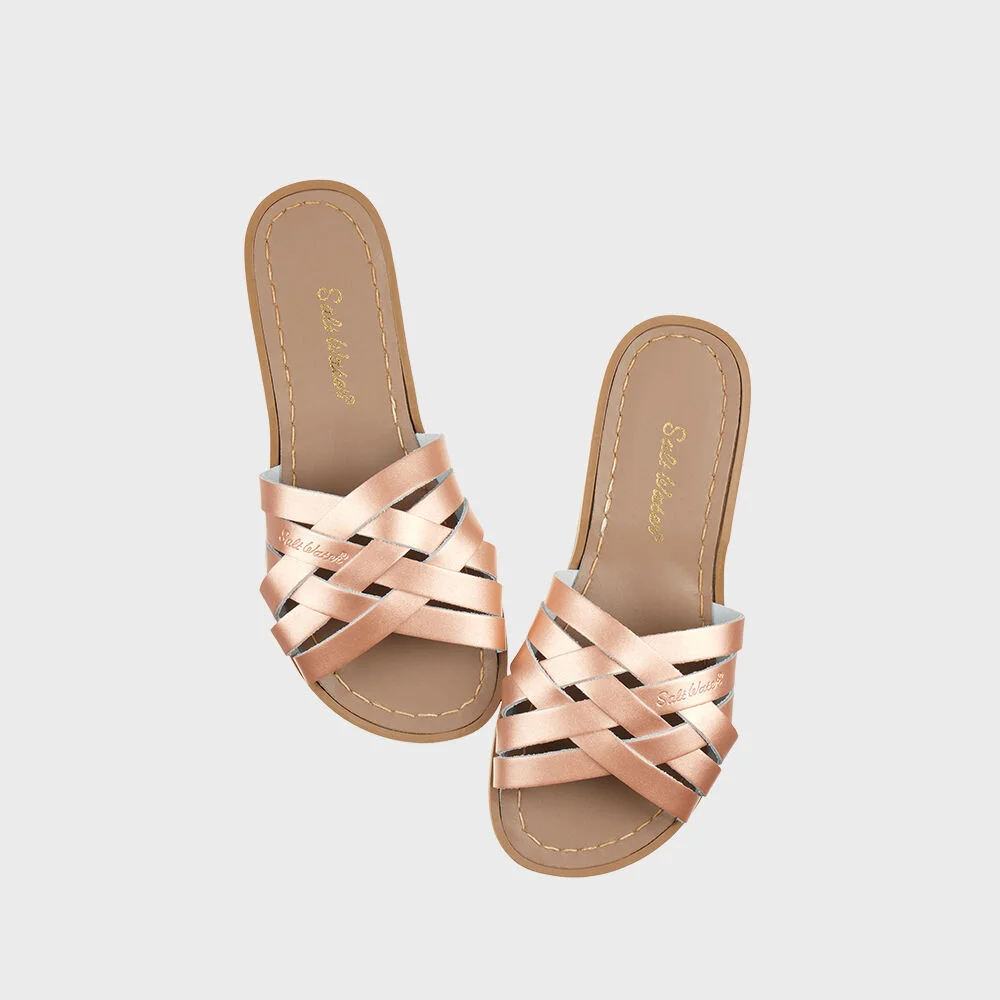 SALT-WATER SANDAL ADULT RETRO SLIDE PREMIUM ROSE GOLD