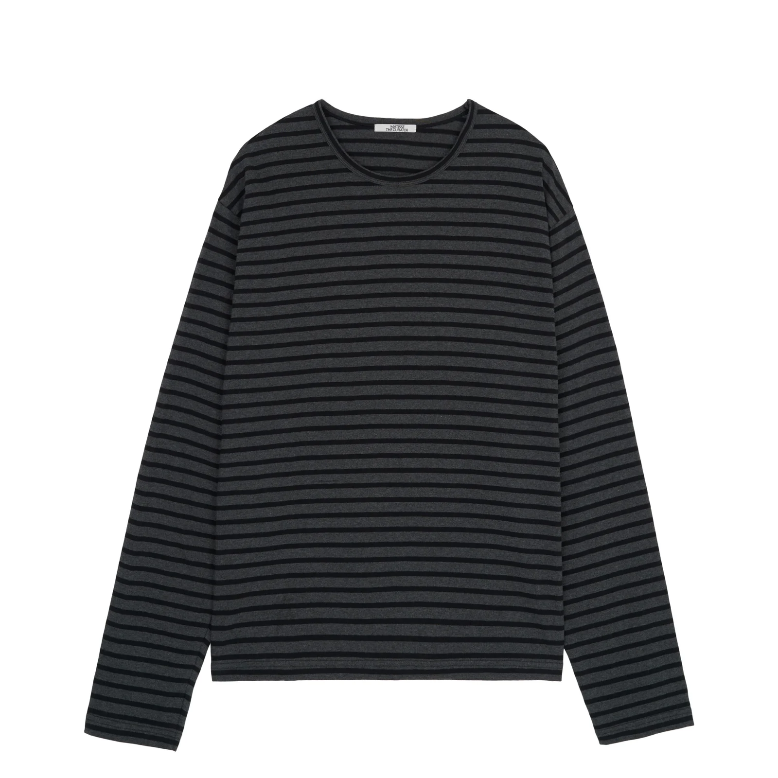 TOSEL STRIPE TEE CHARCOAL