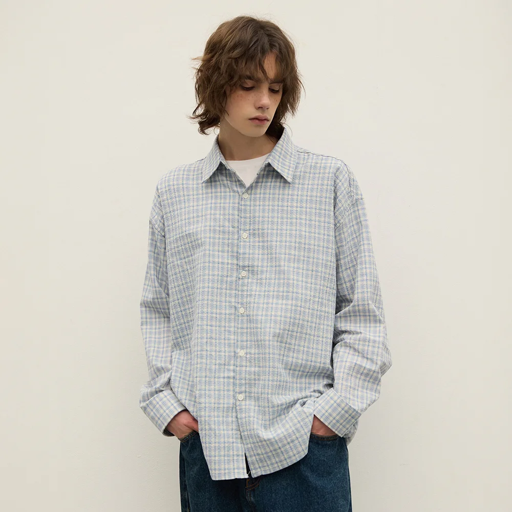 M1066 MOOD CHECK SHIRT_BLUE