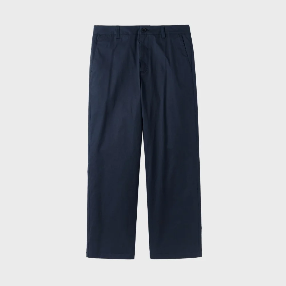 SUMMER COTTON BASIC TROUSERS - NAVY (P252MPT430)