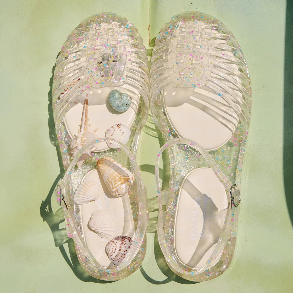GLAIR STRAPPY SANDALS - CLEAR STAR