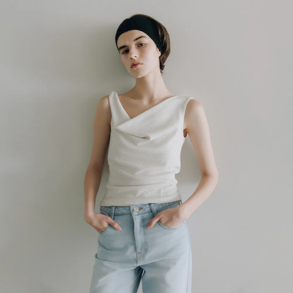 Slim Cowl Sleeveless Jersey Top SW6ME760-03