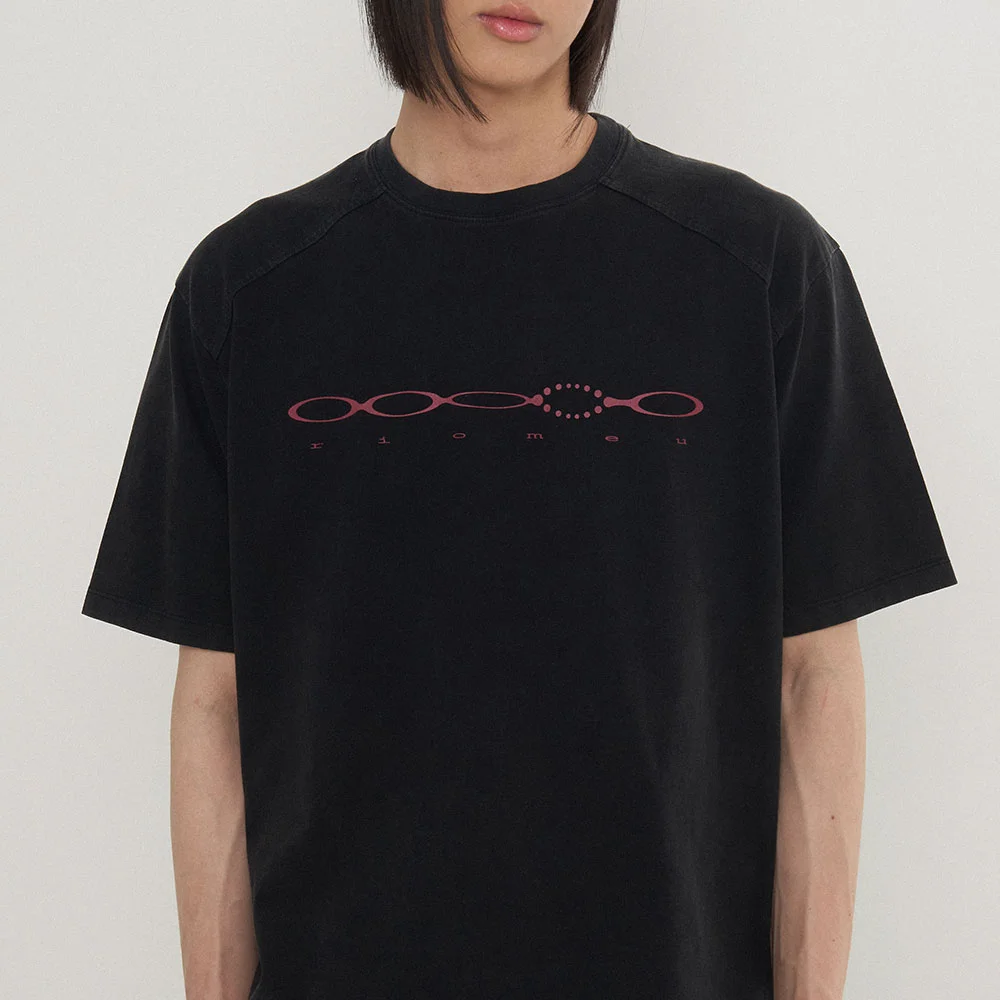 Double Cut Washed Short Sleeve T-shirt_Black