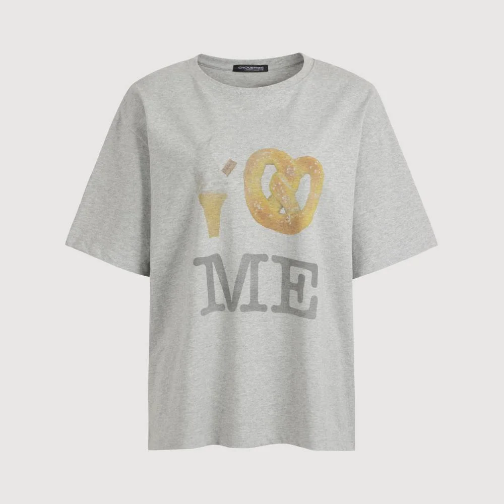 Chouetties by LUCKY CHOUETTE Graphic Short Sleeve T-shirt (melange grey) LATAX26300GYM