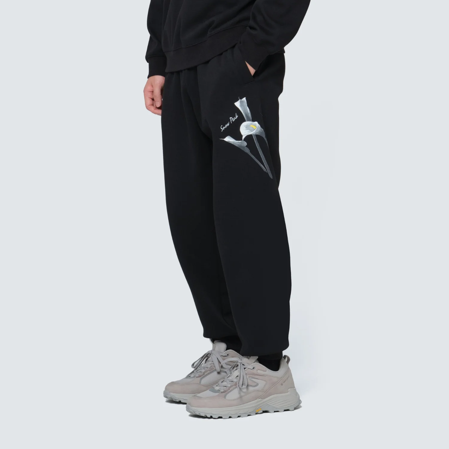 衣領 圖案 慢跑褲 褲子 Black (S24FMFFP34)