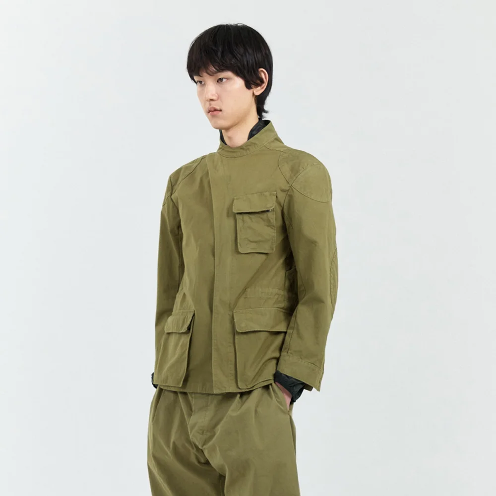 CURVED HUNTING JACKET MOSS KHAKI