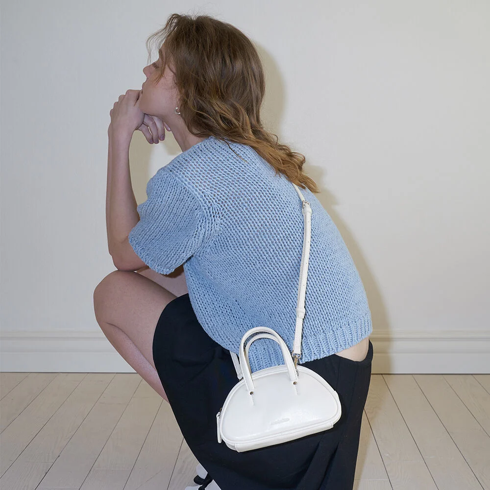 mini baguette bag - cream