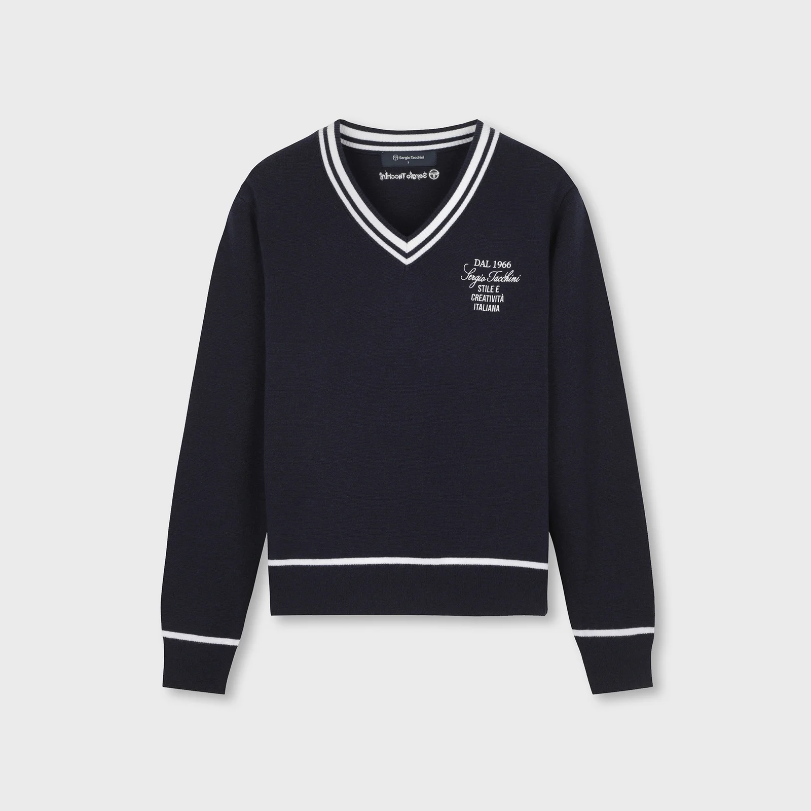 W V領 毛衣 (Navy)