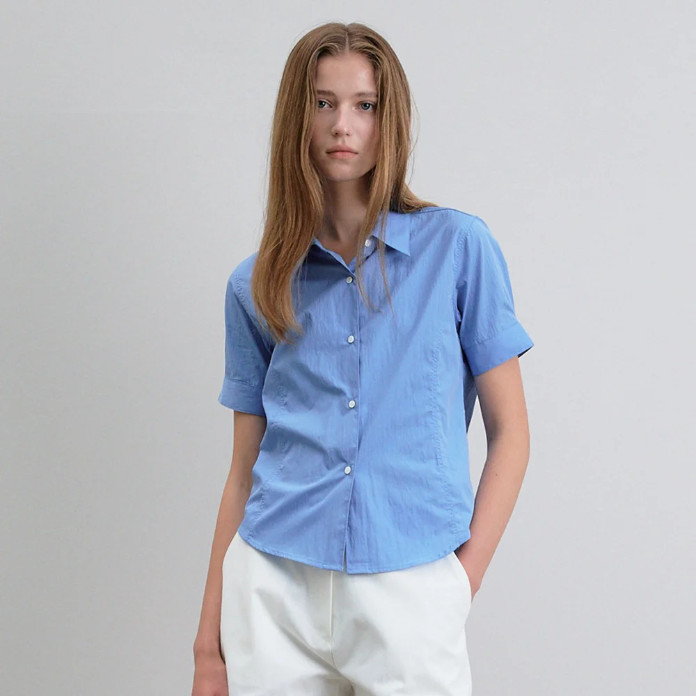 Cuffline half shirt (Blue)