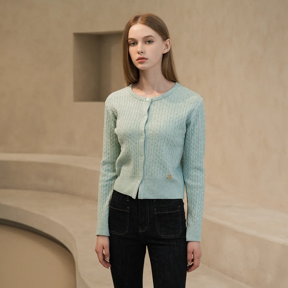 WK-01 TWISTED CARDIGAN_MINT