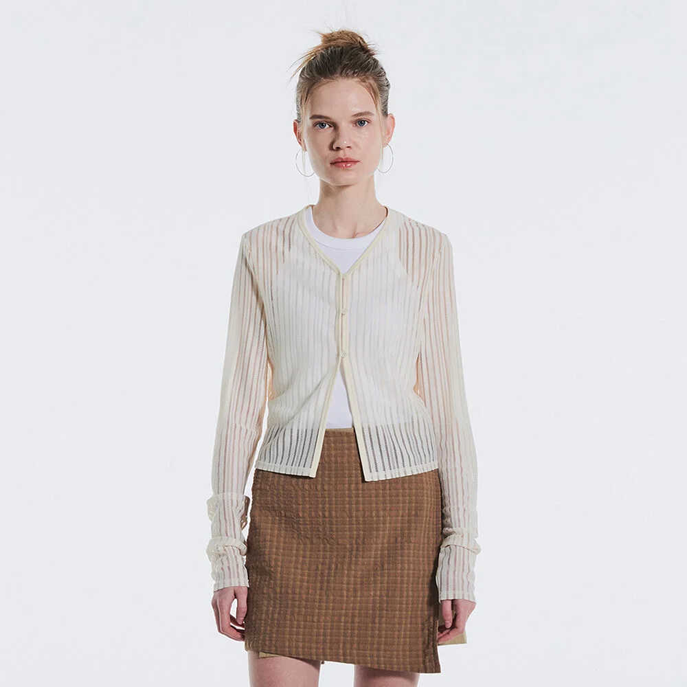 PUNCHING JERSEY CARDIGAN KS