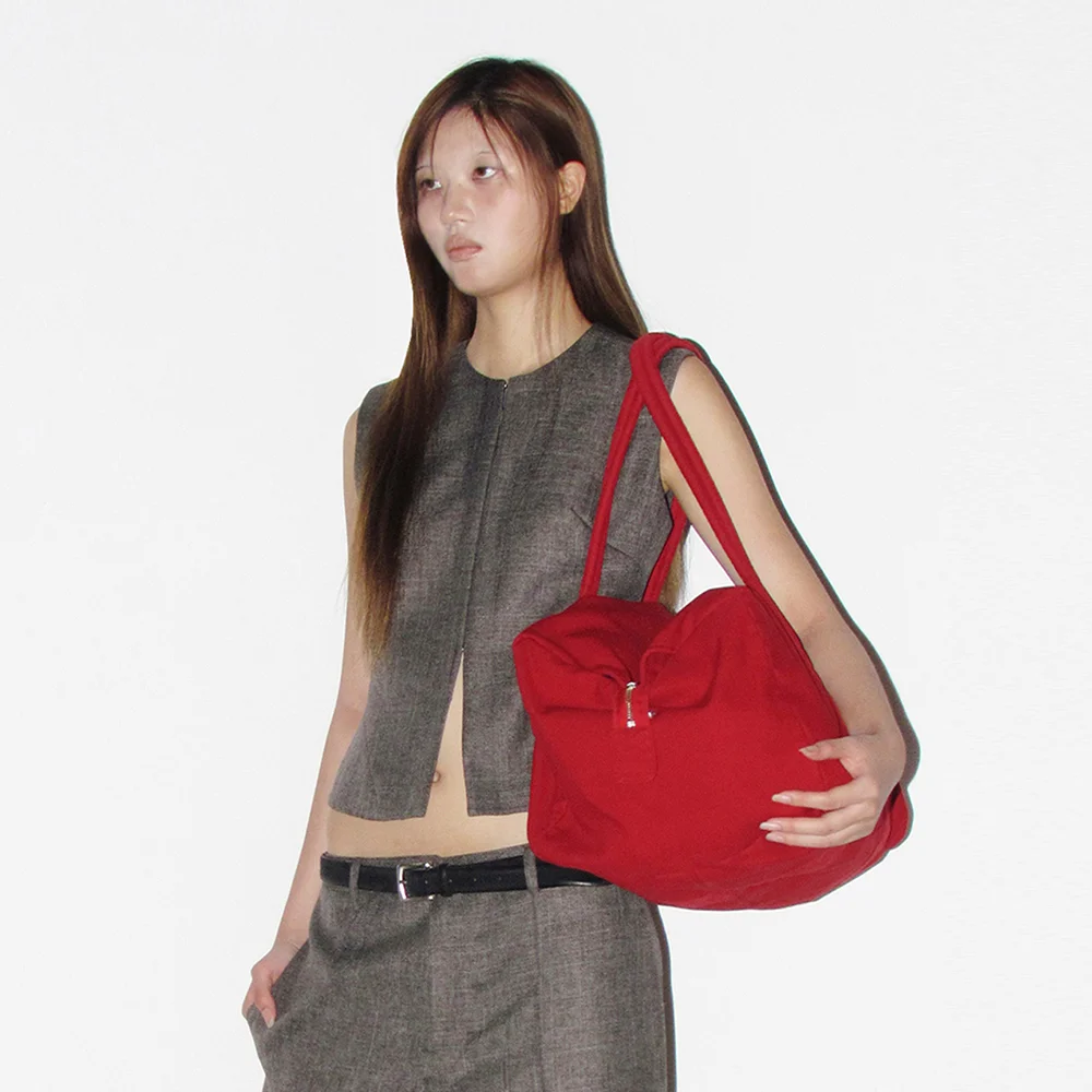 WOMENS OBLIQUE LINE VEST BROWN
