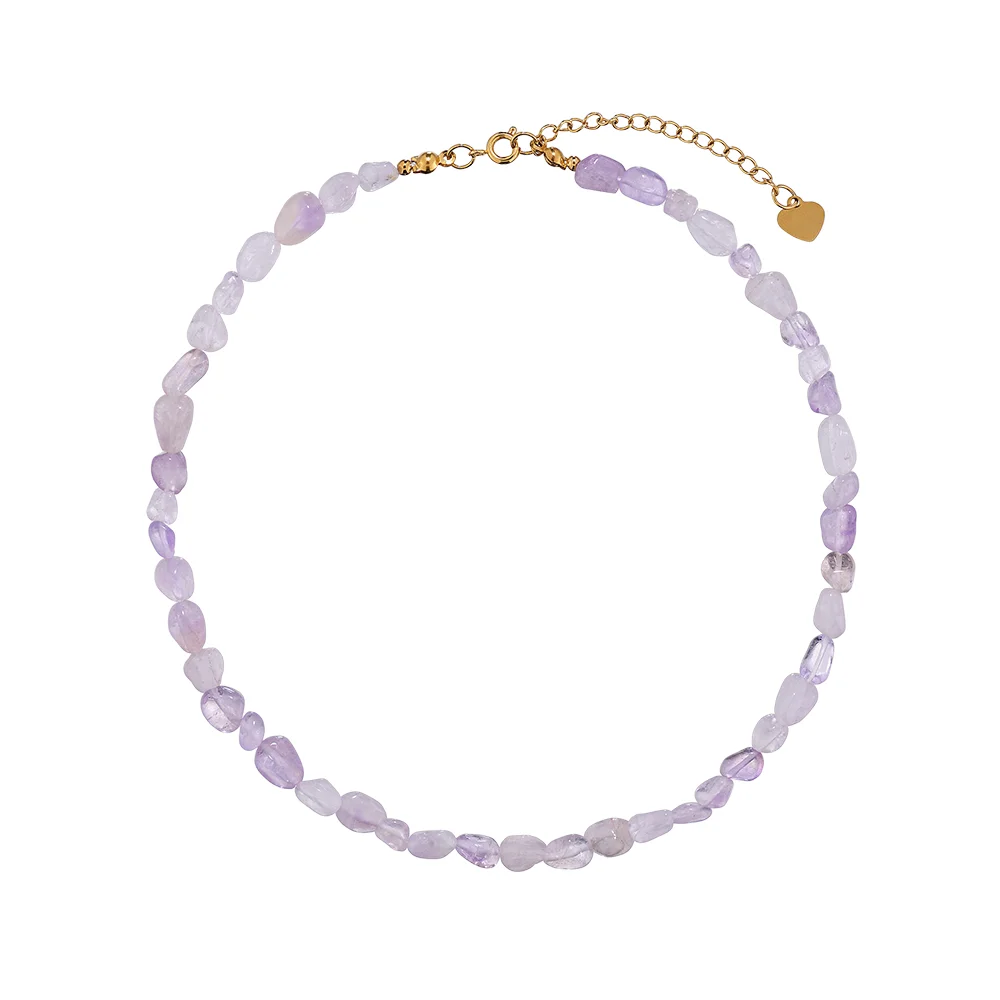 Lavender amethyst 18k necklace