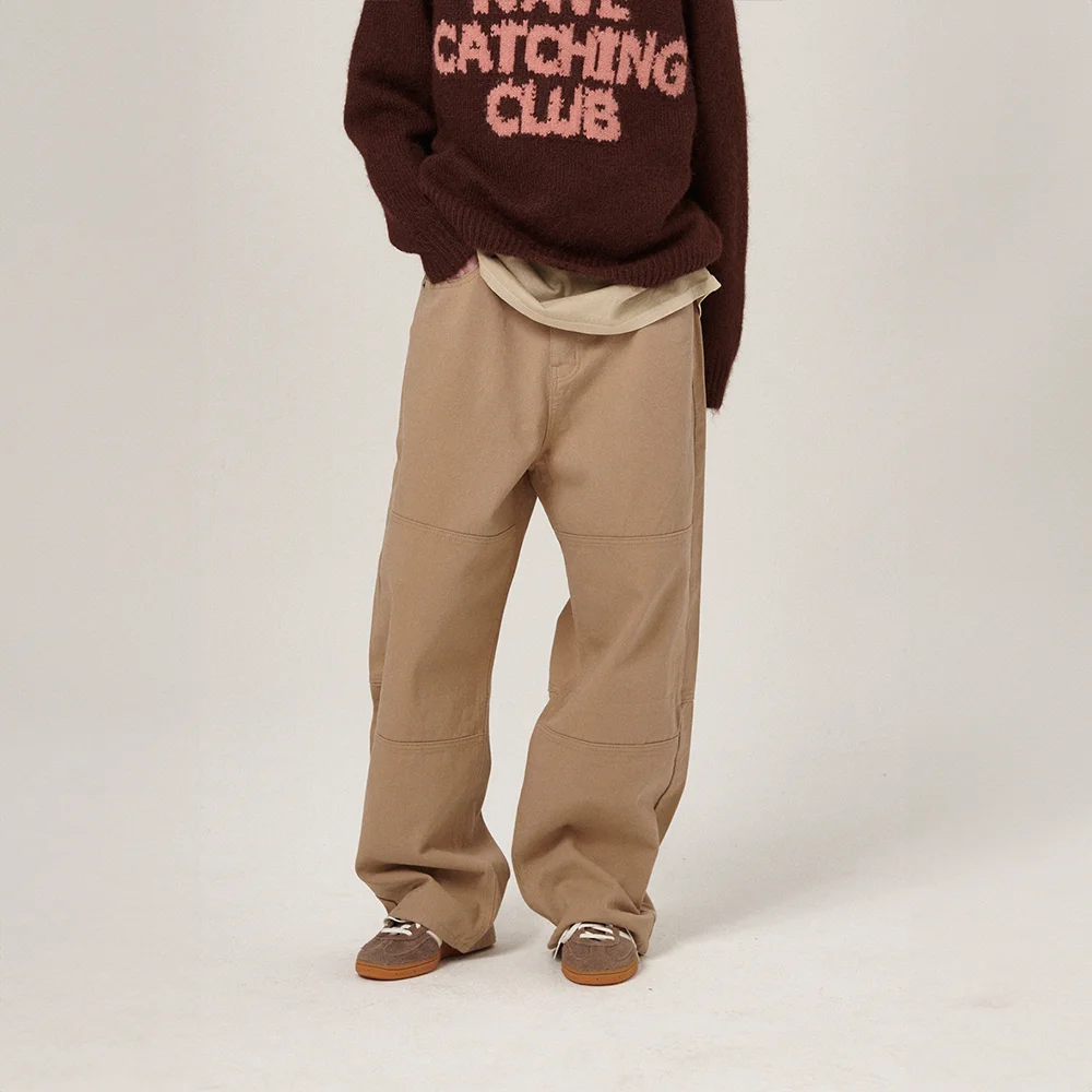 Vee Wide Cotton Pants Beige