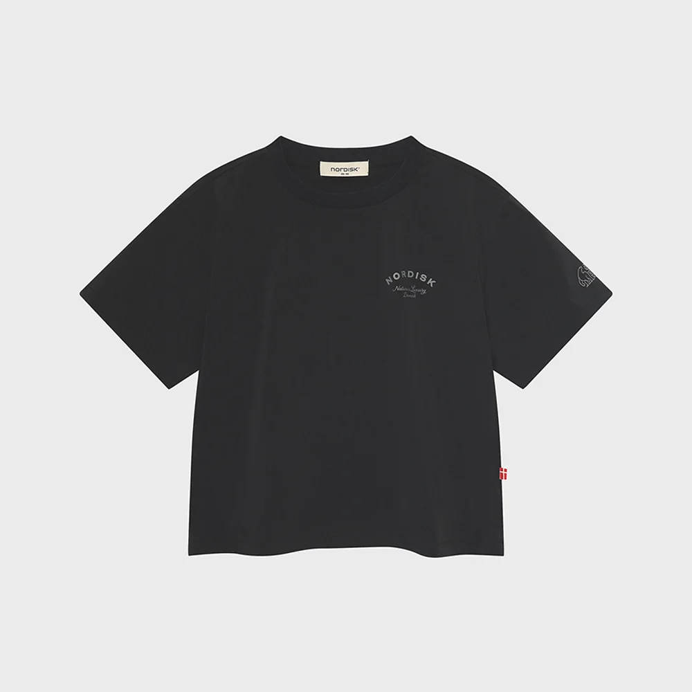 Hygge Cool light 圖案 圓領 短袖 T恤 - W_Black_OWM26205Z1