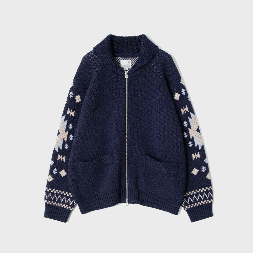 Cusco Cowichan Cardigan Navy