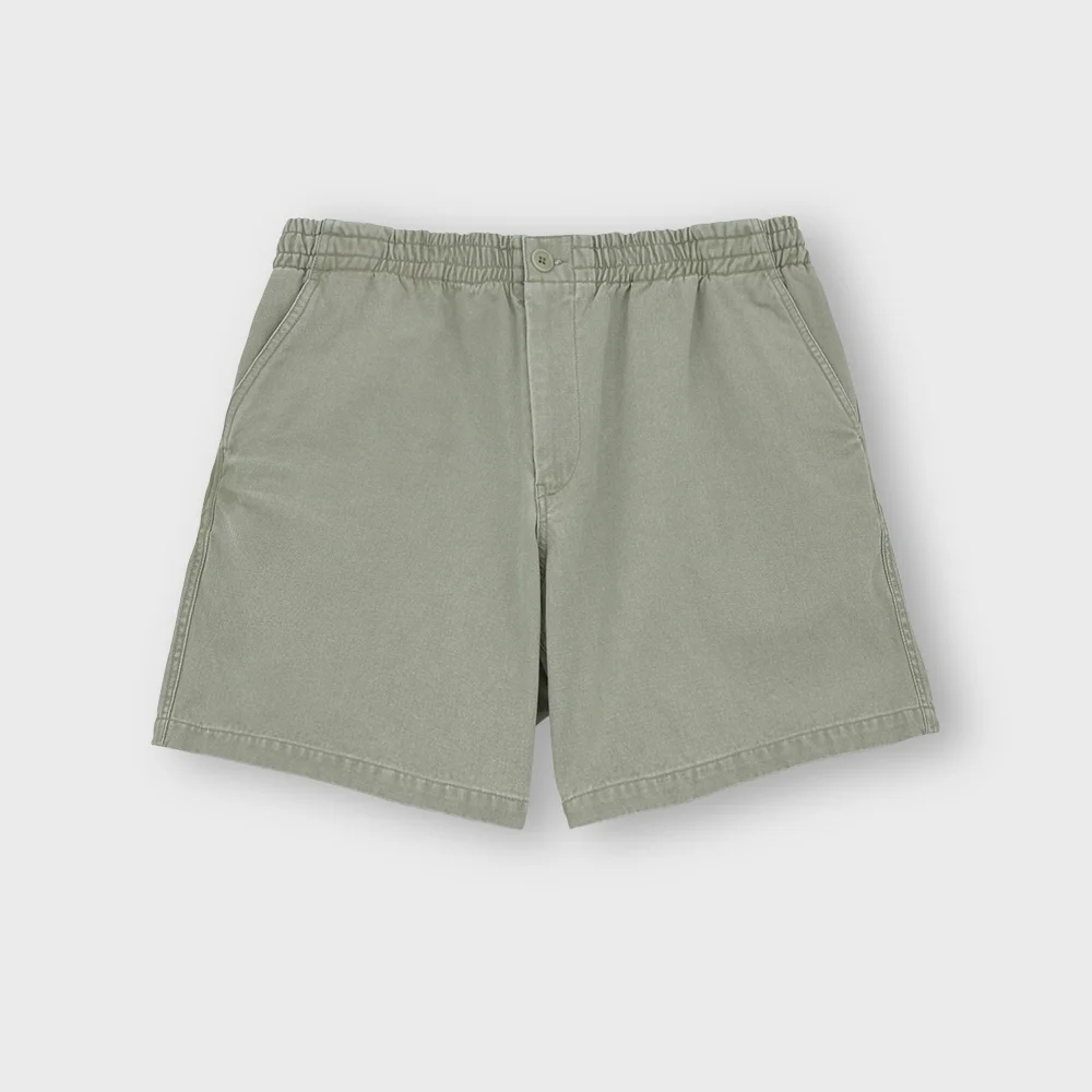 Washed Shorts, Olive Grey