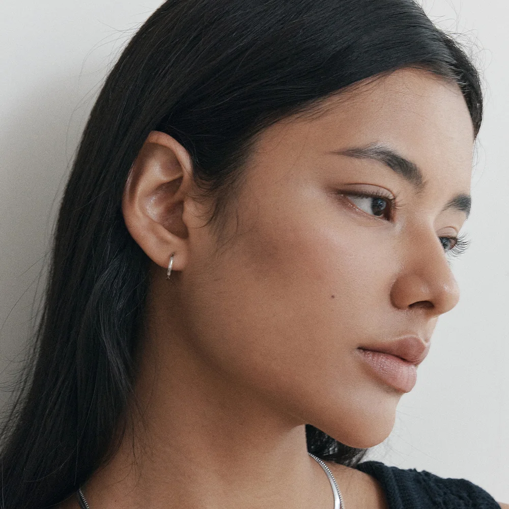 Mon Round Hoop Earrings