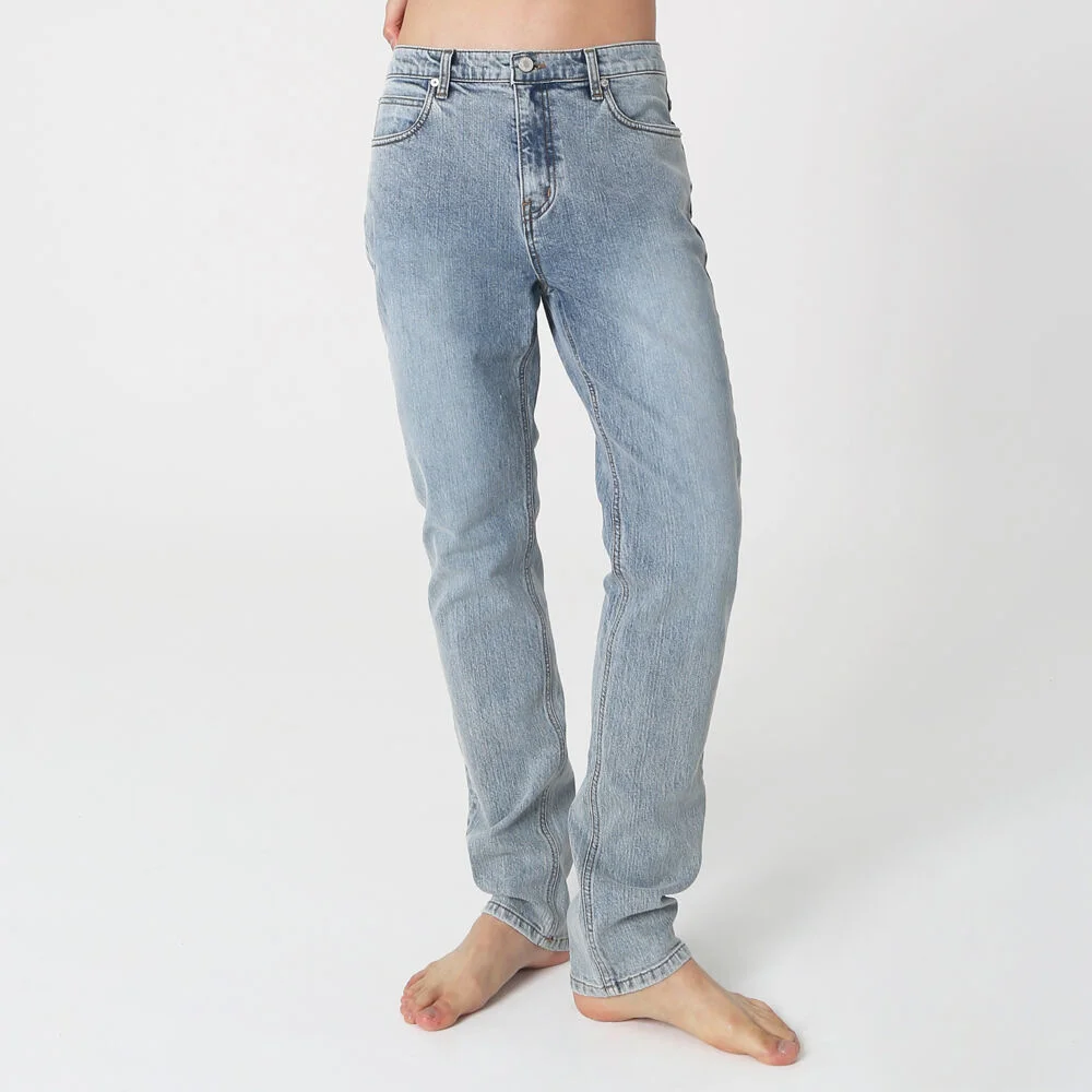 Organic Denim Slim Jeans Steel Blue