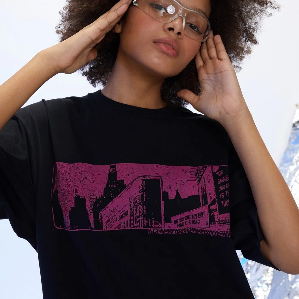 UNISEX FRONT PRINTING T-SHIRTS IETS0E663BK