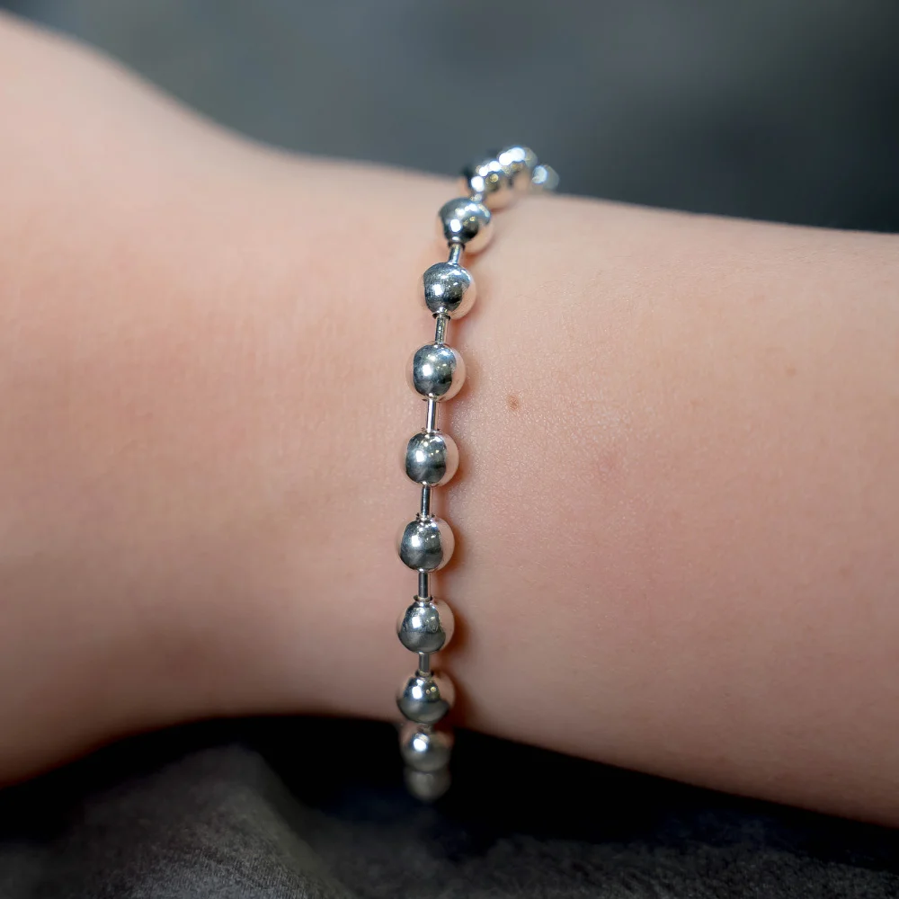 HR 181B_Silver Ball Chain Bracelet (Silver 925)
