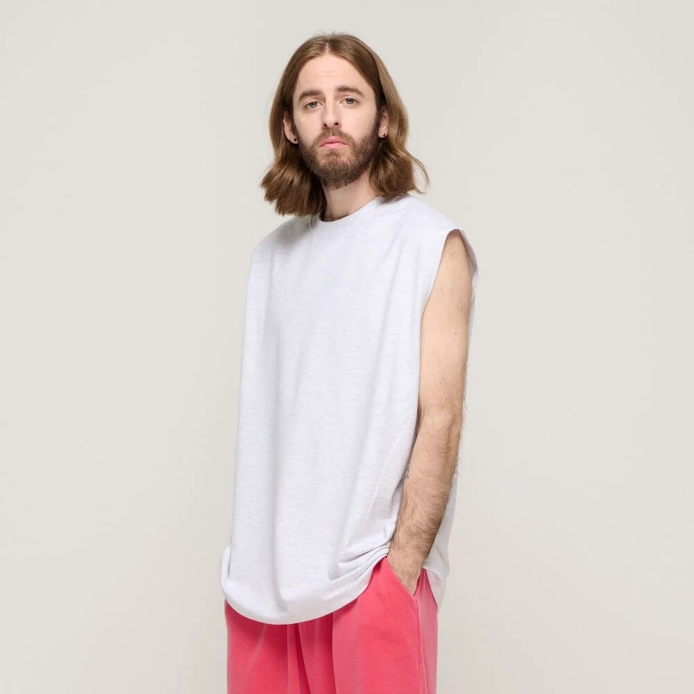CB SLEEVELESS COOL AIR LAYERED TOP (WHITE)