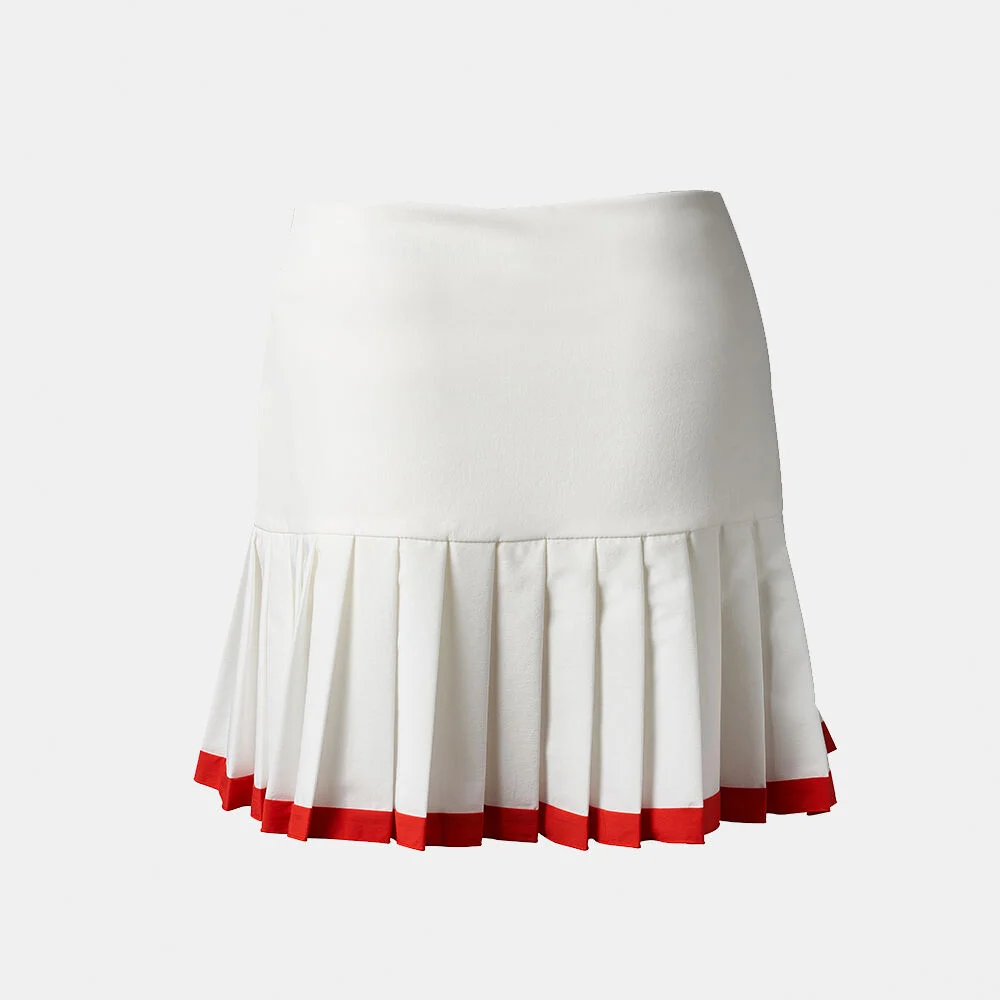pleats pleats skirt_white