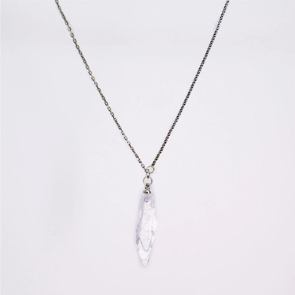 HR 311N_Crystal Quartz Necklace (Silver 925)