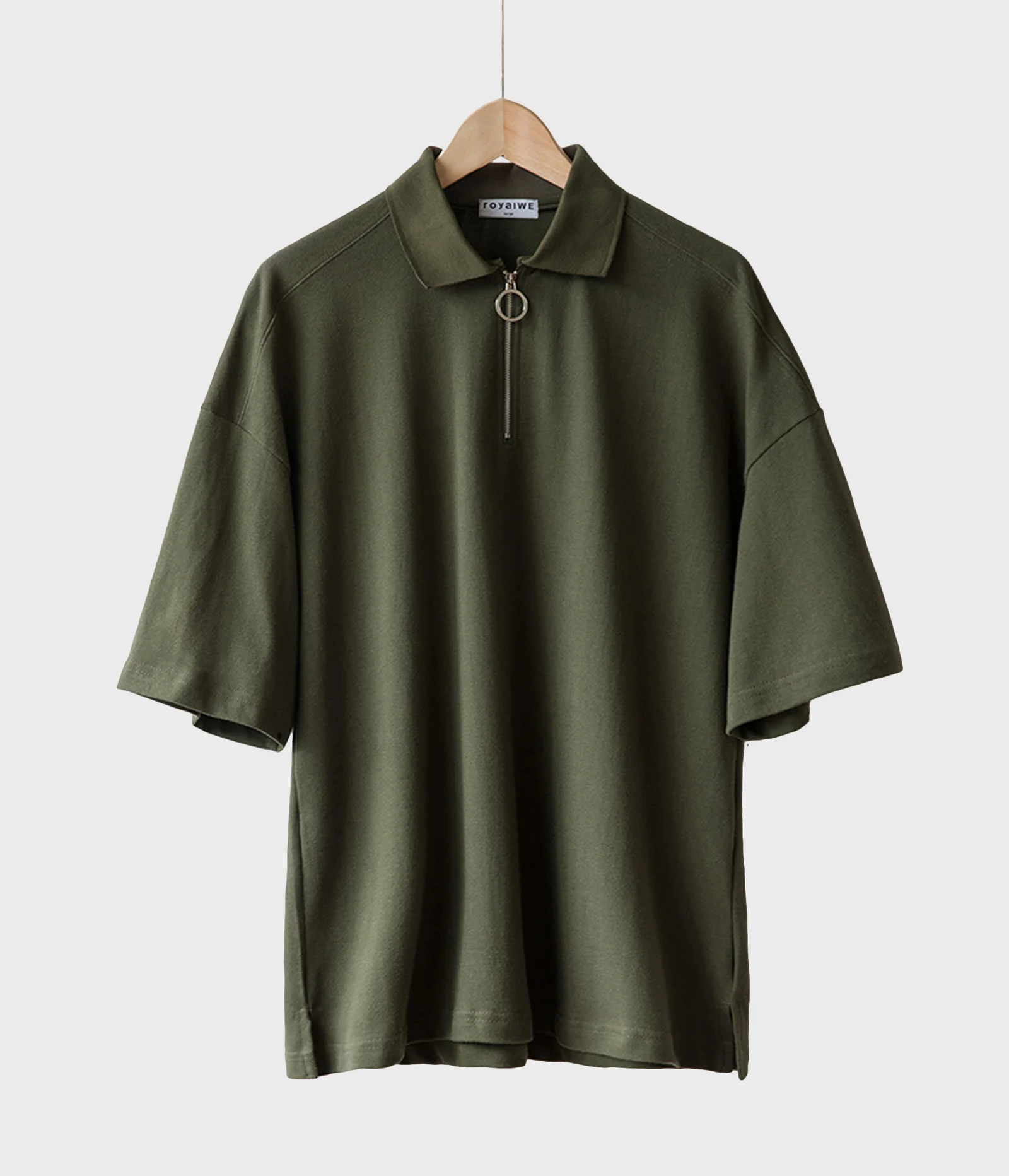 OVERSIZED PIQUE SHIRTS_KHAKI