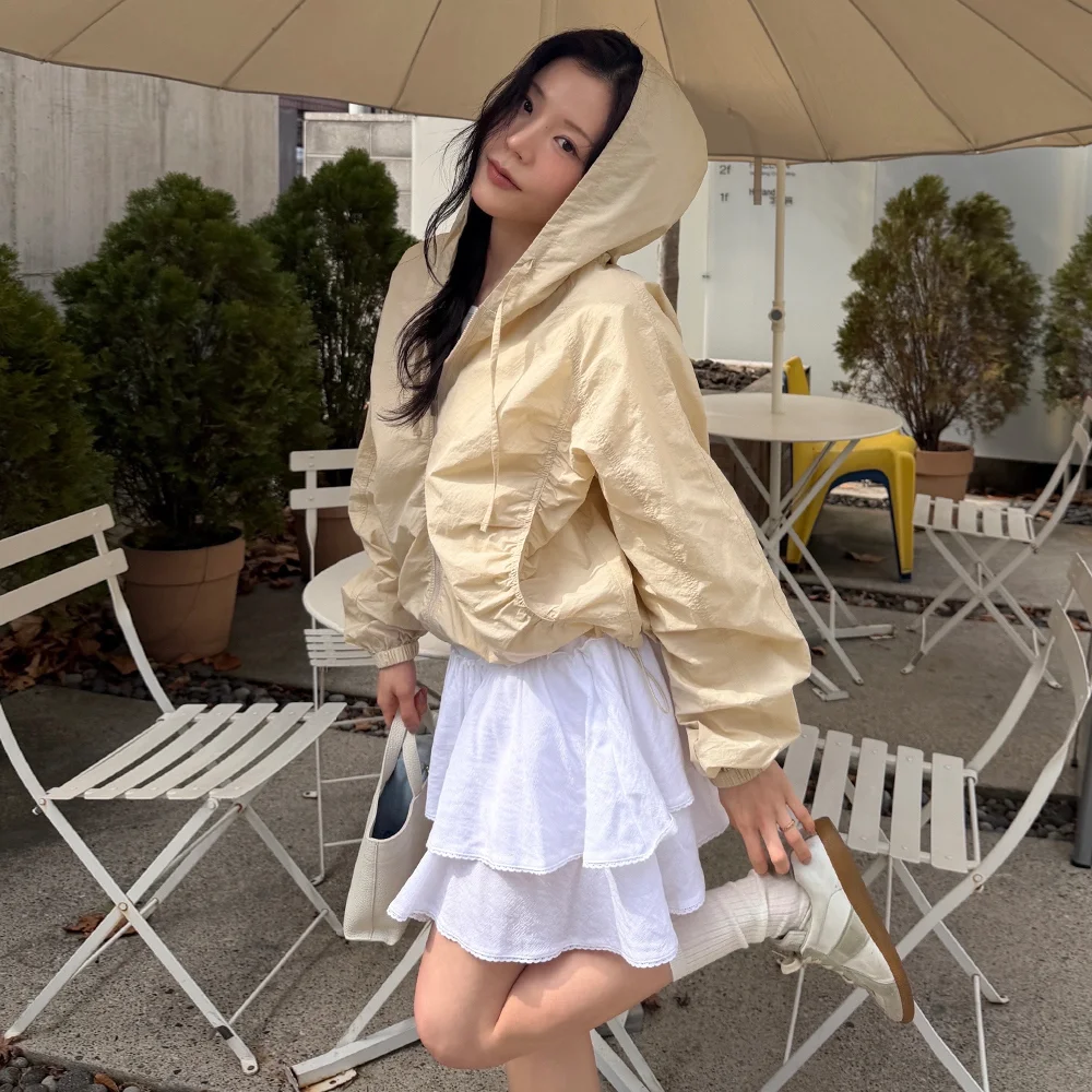 Dery shirring jumper (beige)
