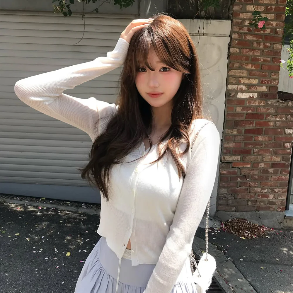 Mild V-Neck Knit Cardigan_Ivory