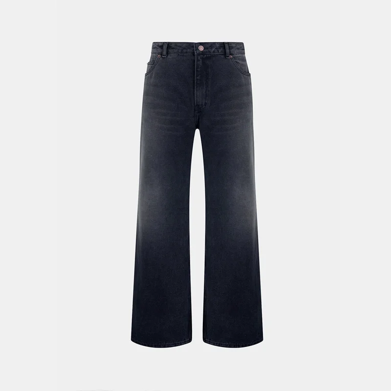 M WASHED STRAIGHT JEANS - BLACK