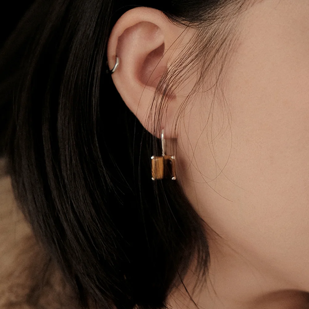 Baby Bijou earrings, TIGERS EYE