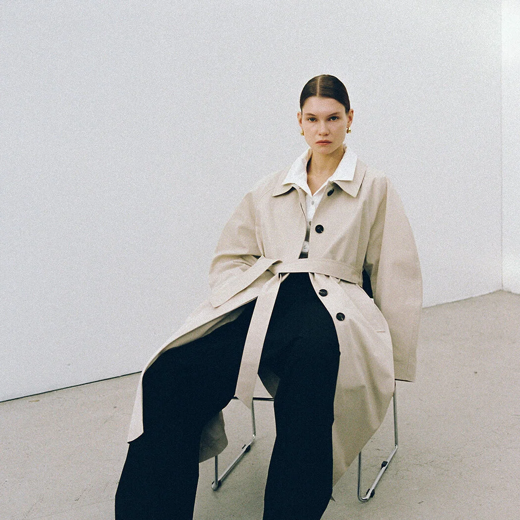 RENIA BELTED OVERFIT TRENCH COAT S(CT-1436)