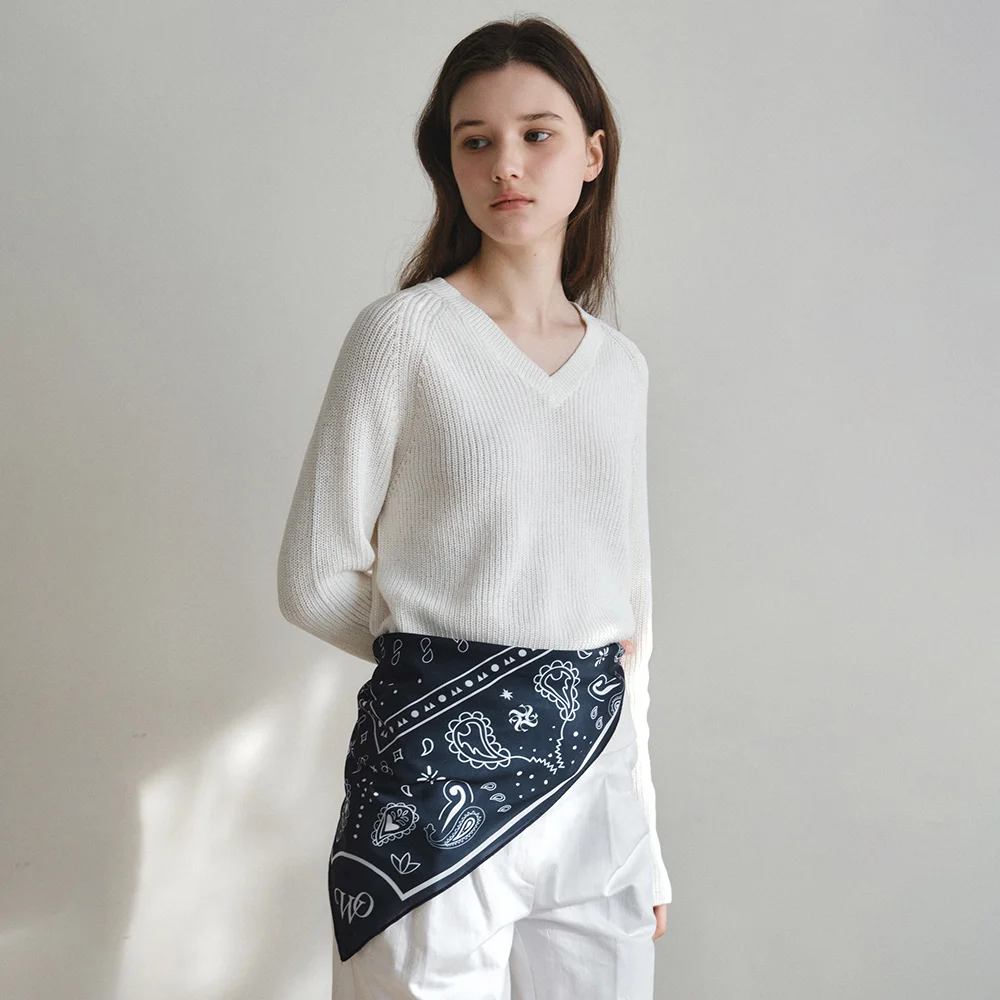 Oasis Paisley Bandana_NAVY(W26ACC01)