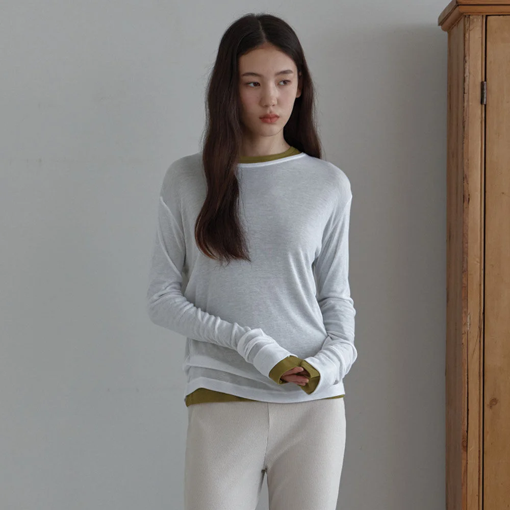 Sheer Touch Long Sleeve (White)