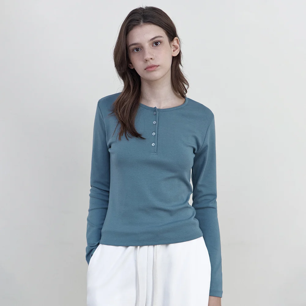 Haze Henley-Neck Long-Sleeve Tee_BLUE(WB6TP51)