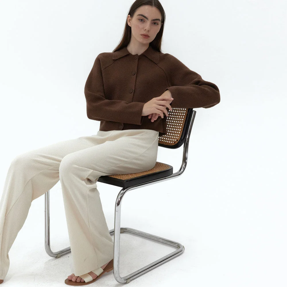 21AU RIB KNIT PANTS (CREAM BEIGE)