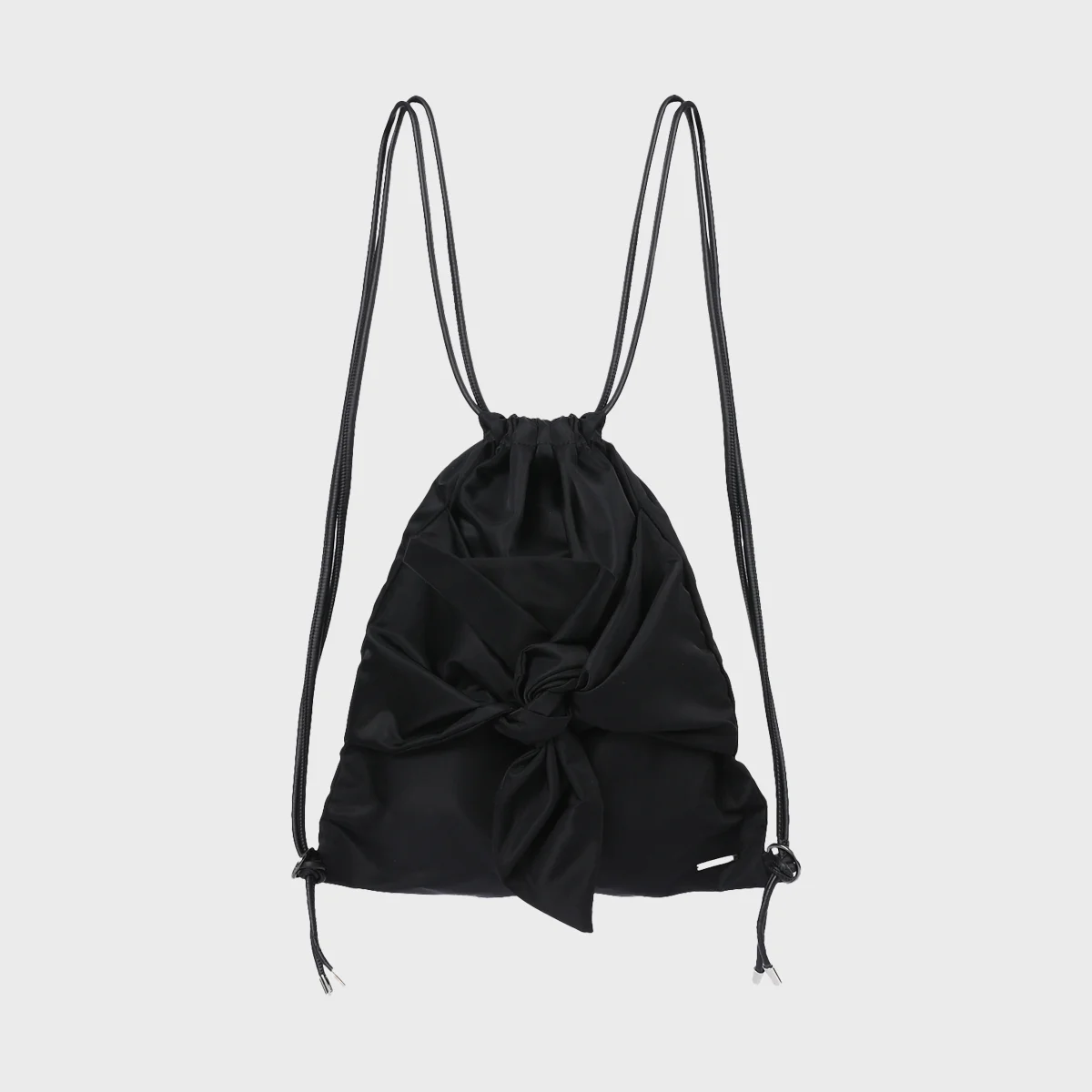 Tie-up drawstring bag BLACK