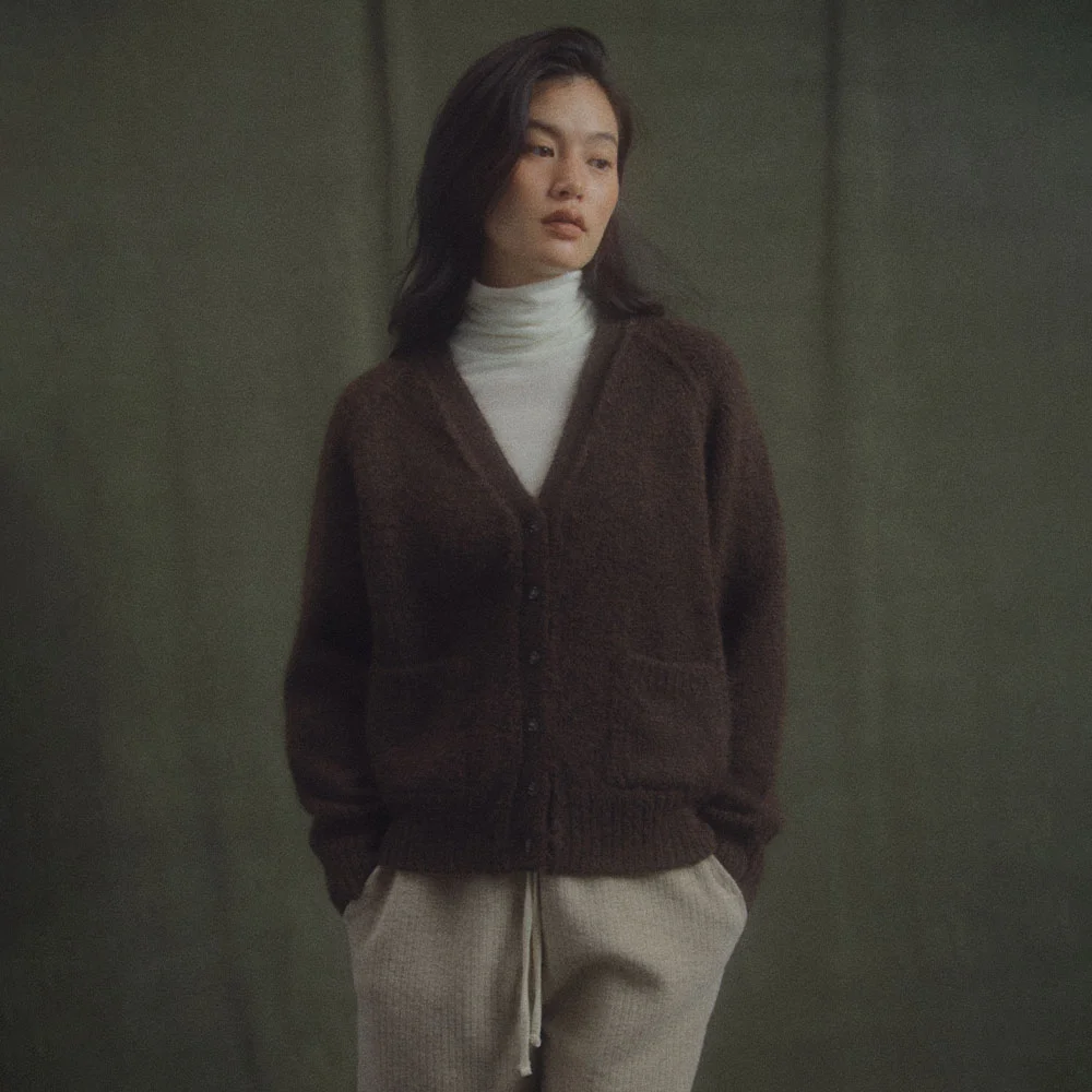 YETT WOOL CARDIGAN_BROWN