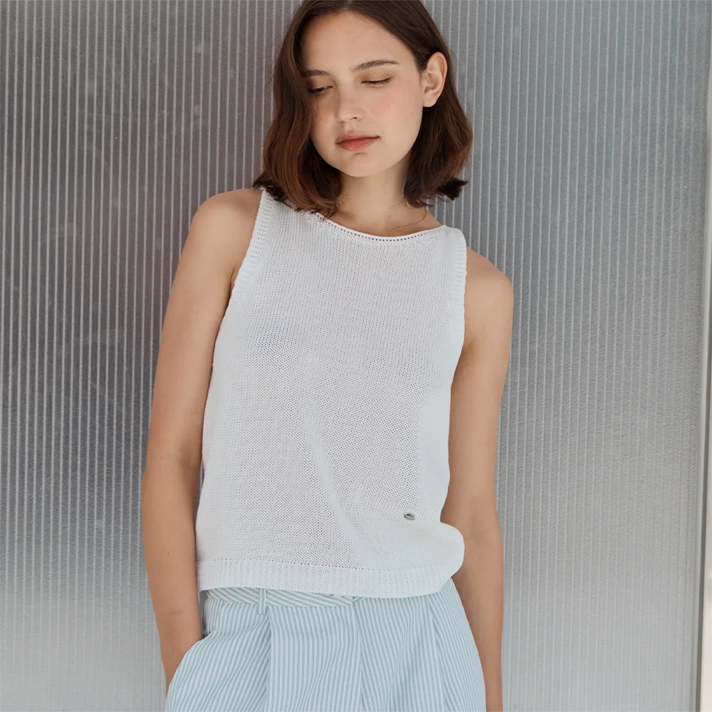 Soft Sleeveless Knit _Ivory