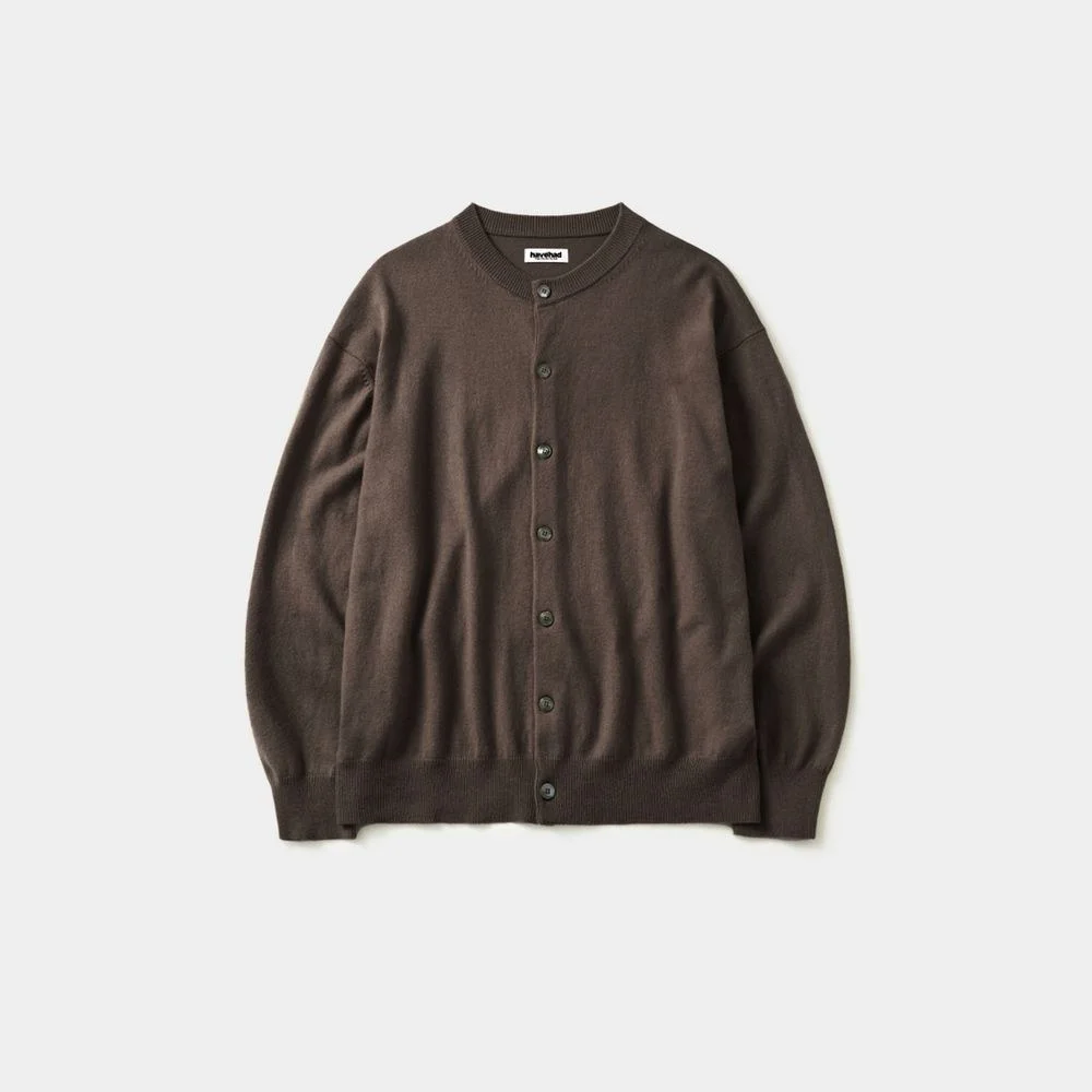 Daily Wool Round Cardigan (Brown)
