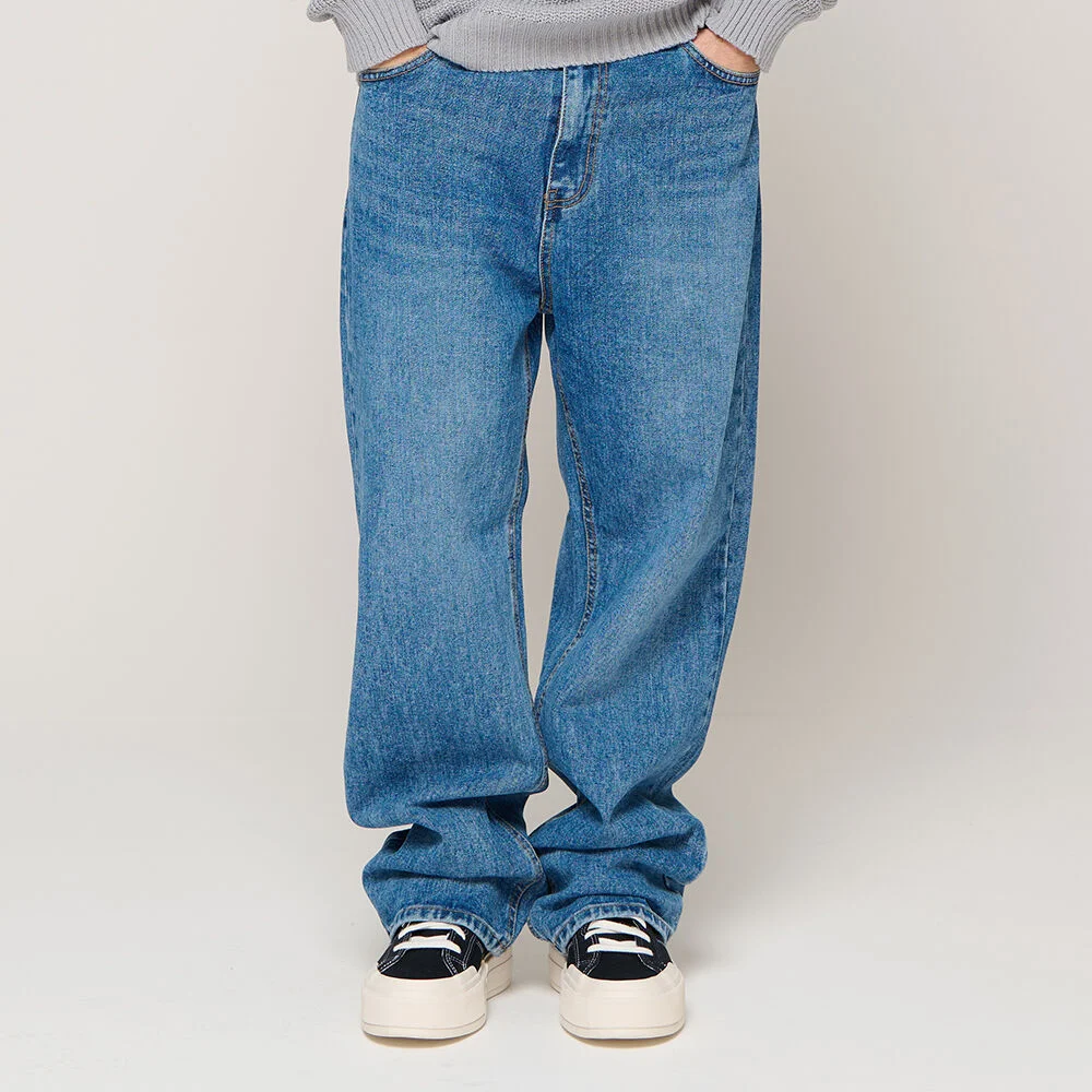 SEMI WIDE DENIM PANTS (BLUE)