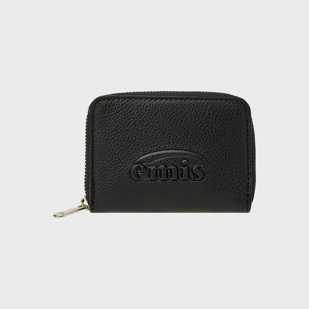 GRAIN LOGO ZIP WALLET-BLACK