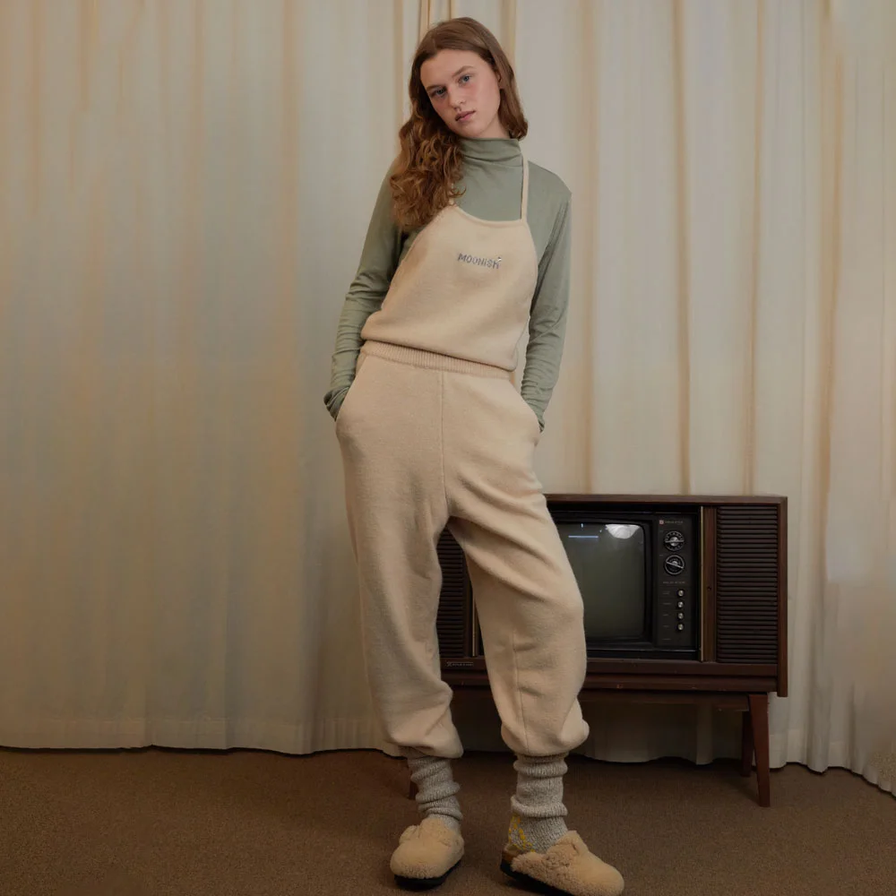 Rogge knit jumpsuit (Beige)