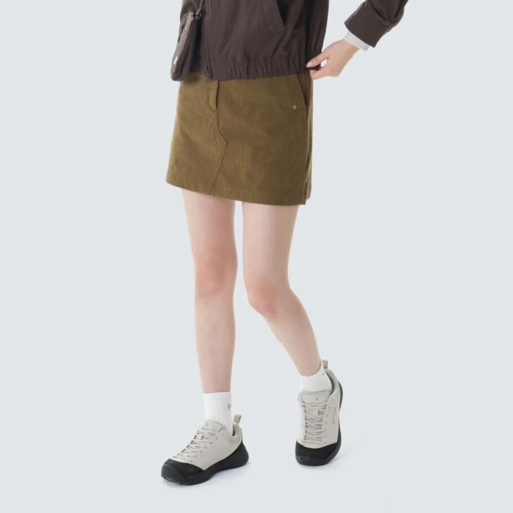 燈芯絨 迷你 半身裙 Yellow Khaki (S26FWFSK71)